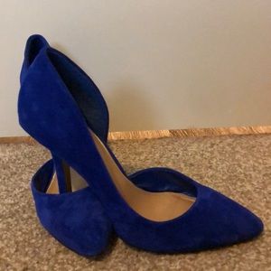 Blue Suede Pumps